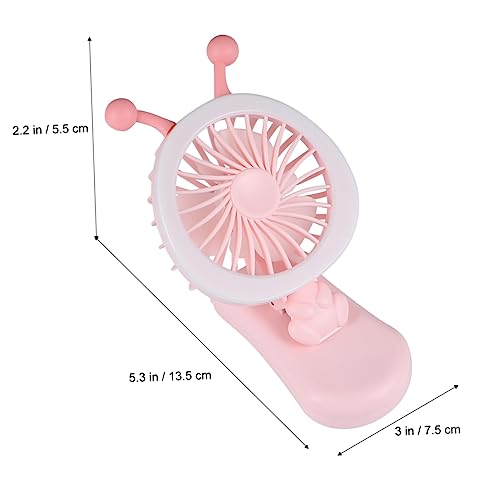 Mikinona Ventilateur USB Rechargeable Compact pour Femmes Design Pratique Rose Ventilateur Portable Mini Bureau Extérieu