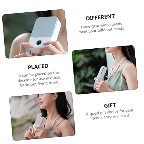 KICHOUSE Ventilateur de Cou Silencieux et Rechargeable pour Voyageurs et Sportifs en Plein Air