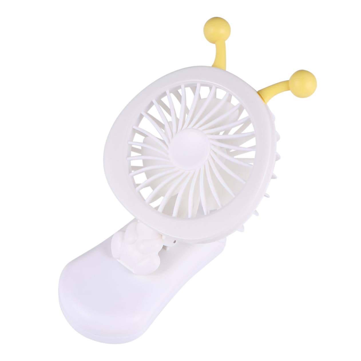 KICHOUSE Ventilateur USB Rechargeable pour Femmes et Bureau - Petit Format avec Lumière LED et adapté Voyage