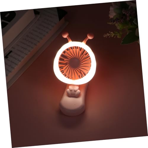 DECORNIJIA Ventilateur de Poche Rechargeable USB avec Lumière | Idéal pour Femmes et Filles | Bureau et Extérieur | Desi