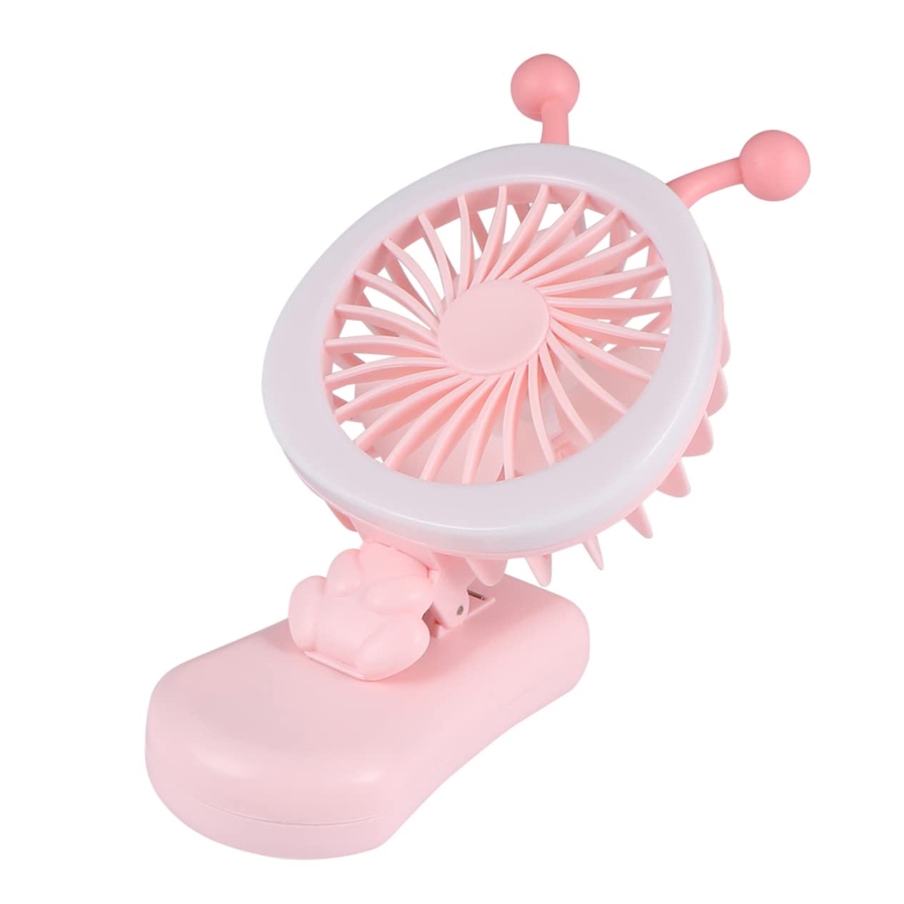 MUELODSIC Mini Ventilateur USB Rechargeable - Portable et Lumière Inclus - Idéal pour Bureau, Maison et Extérieur - Cade