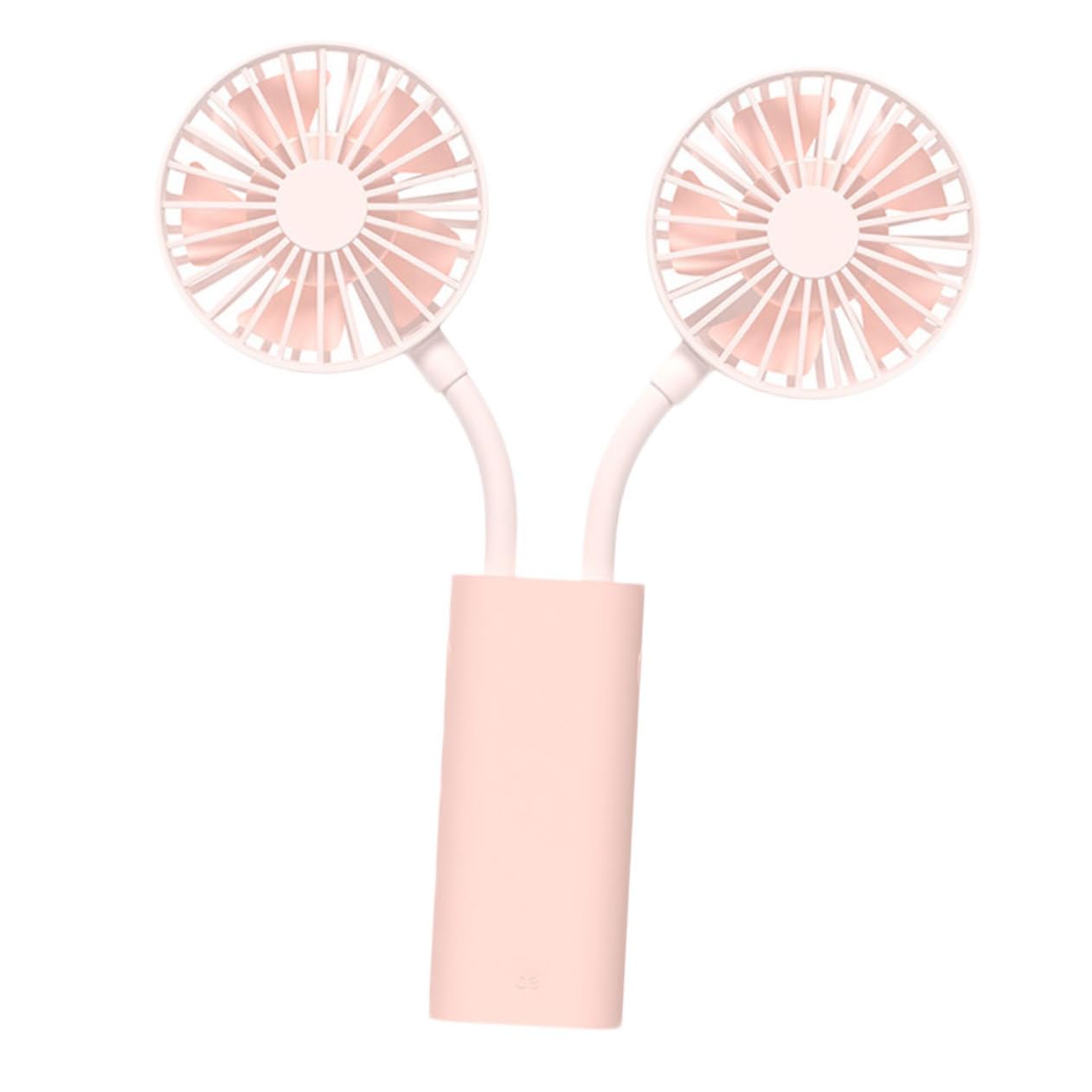 GARIOUANS Mini Ventilateur USB Rechargeable Double Tête Rotatif pour Maison et Bureau - Ventilateur Portable Rose