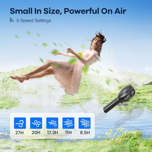 Ventilateur à main Disney femme 180° 5200 mAh 27h noir