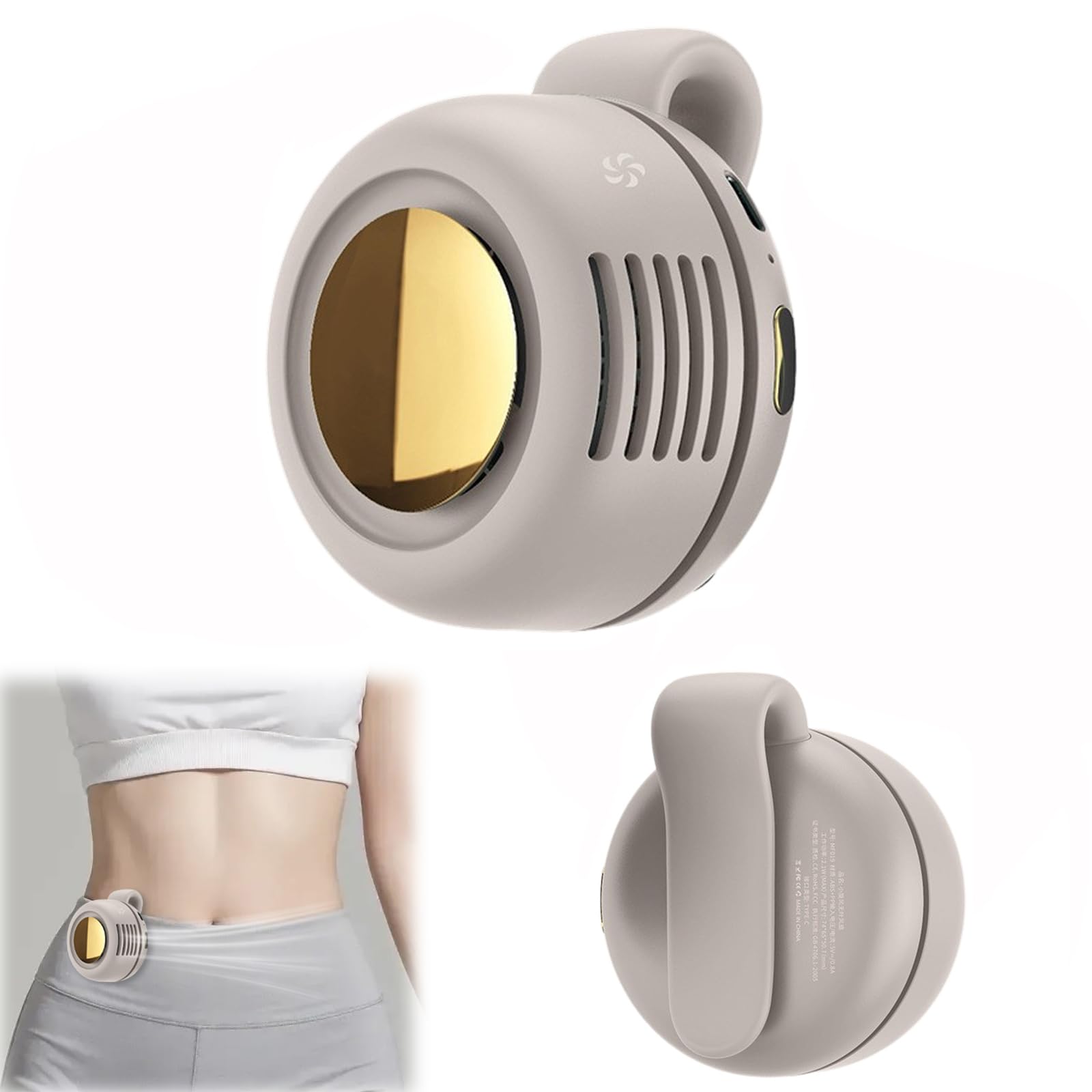 BRTNUP Mini ventilateur silencieux sans pales portable pour amateurs de plein air en voyage et au bureau