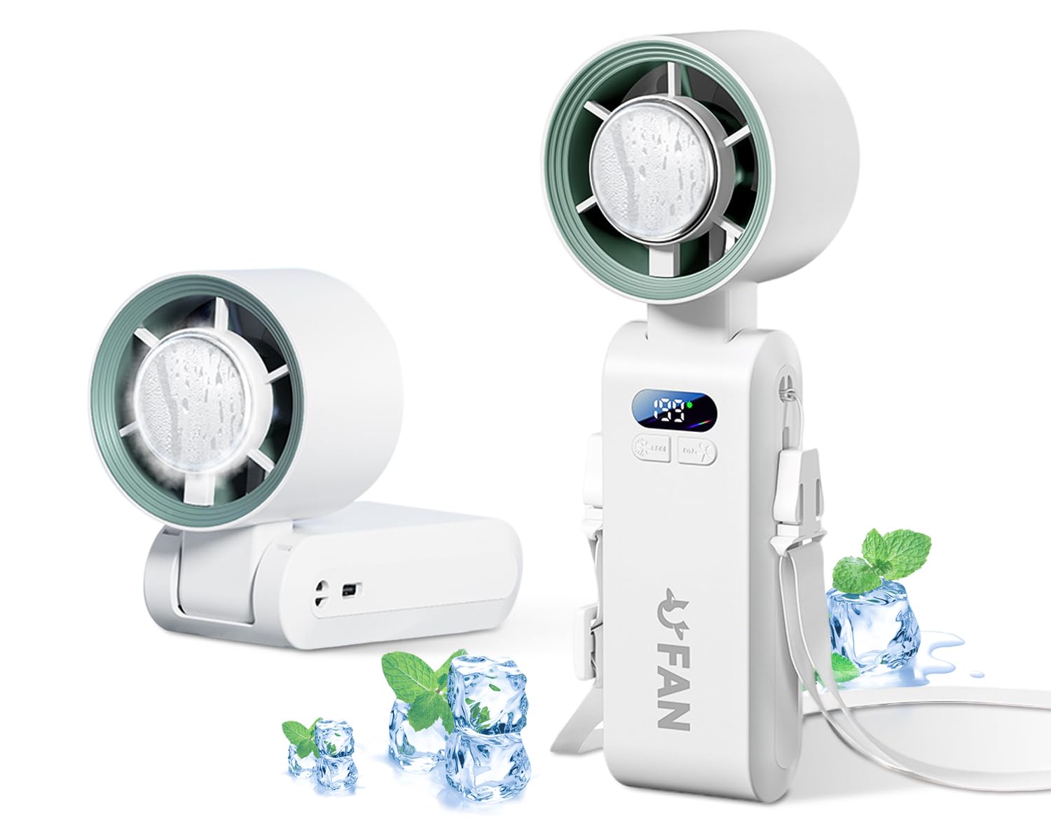 Mini Ventilateur Portable, Fonction de refroidissement, Idéal Pour Le Plein Air - Blanc
Portable Pliable Ventilateur Ave