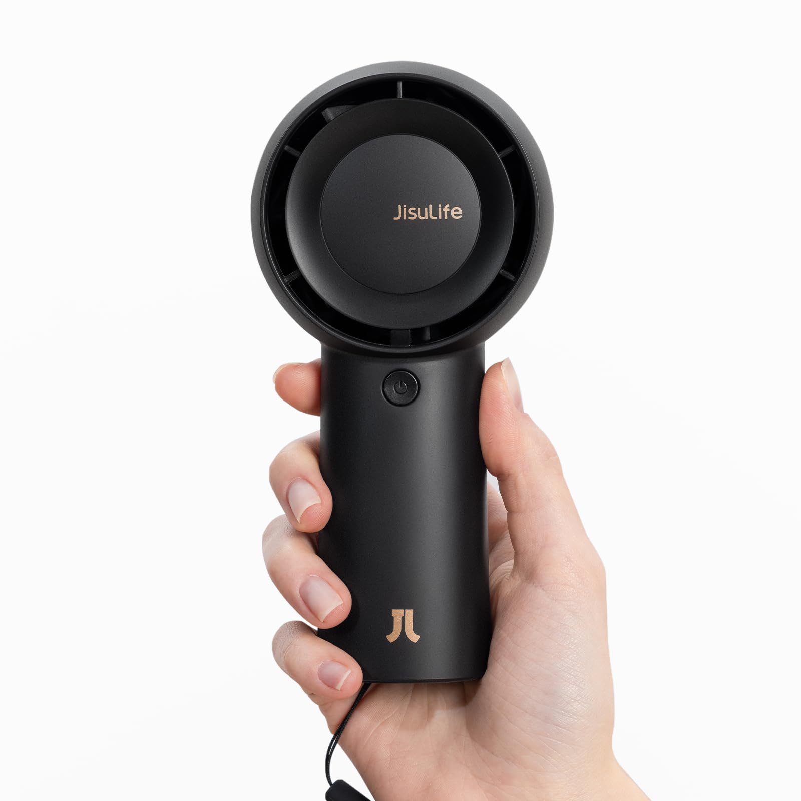 JISULIFE Ventilateur turbo portatif - Noir : 18 heures de refroidissement maximum, portable, 5 vitesses, USB rechargeabl