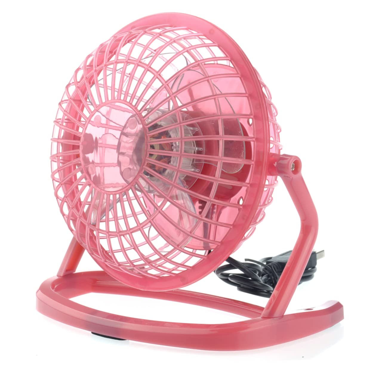 Ventilateur USB Réglable Mini Design Rose pour Bureau et Maison - Économie d'Énergie Moteur DC Portable