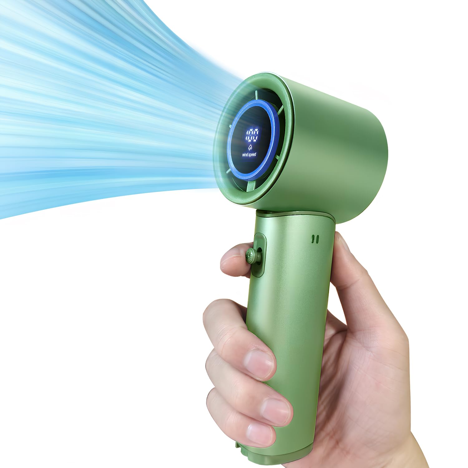 HmXiansen Ventilateur portable pour bureau - Mini ventilateur turbo réglable à 100 vitesses, batterie rechargeable de 50