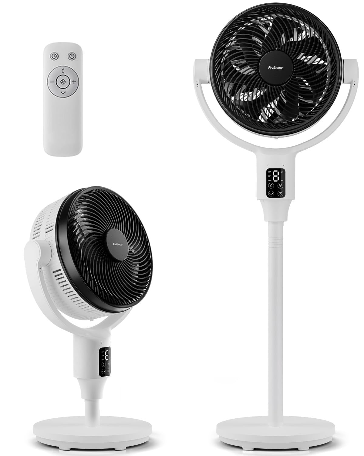 Pro Breeze Ventilateur AirFlo XL sur pied - Puissant - Silencieux -adapté aux Familles - Parfaite pour la Chaleur Estiva